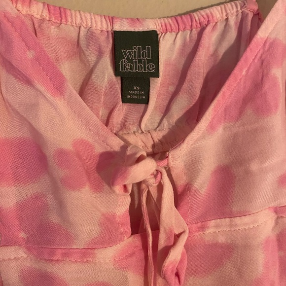 Wild Fable Pink Floral Baby Doll Mini Dress - Picture 5 of 5